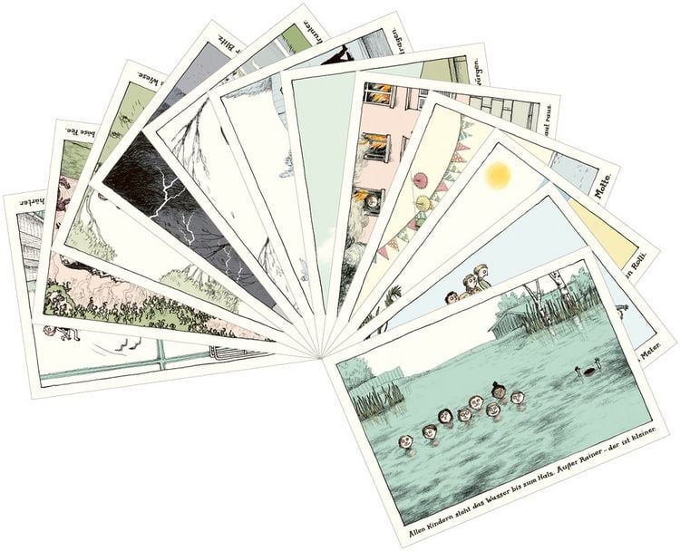 Produktbild: Alle Kinder gemischtes Postkartenset mit 12 Motiven
