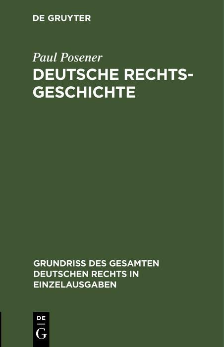 Produktbild: Deutsche Rechtsgeschichte