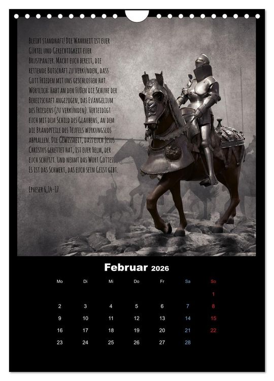 Produktbild: Der Bibelkalender - mit Gottes Wort durchs Jahr (Wandkalender 2026 DIN A4 hoch), CALVENDO Monatskalender