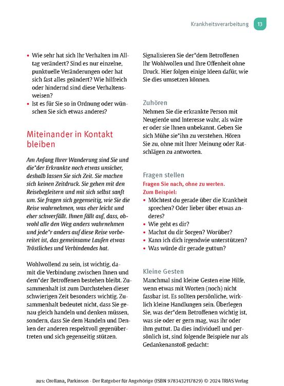 Produktbild: Parkinson. Der Ratgeber f&uuml;r Angeh&ouml;rige