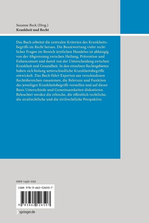 Produktbild: Krankheit und Recht