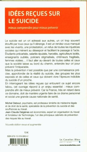 Produktbild: Id&eacute;es re&ccedil;ues sur le suicide : mieux comprendre pour mieux pr&eacute;venir
