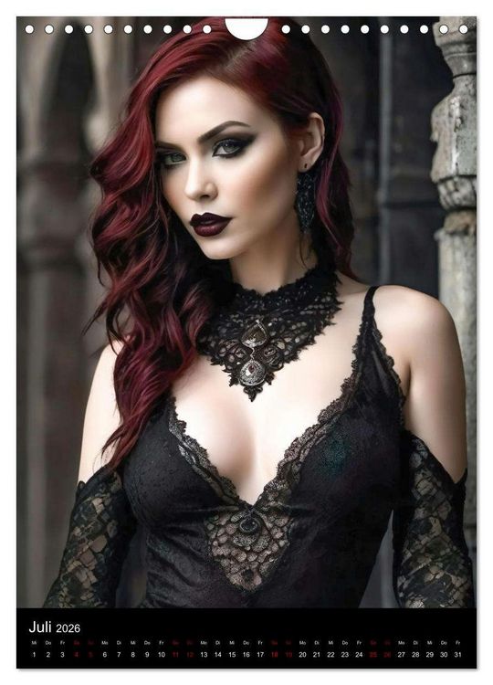 Produktbild: Wundersch&ouml;ne Gothic Divas (Wandkalender 2026 DIN A4 hoch), CALVENDO Monatskalender