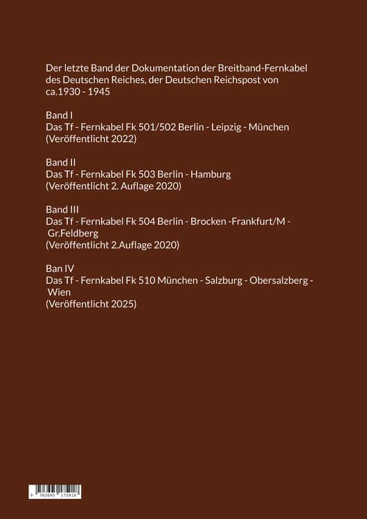 Produktbild: Die Breitband-Fernkabel der Deutschen Reichspost Band IV