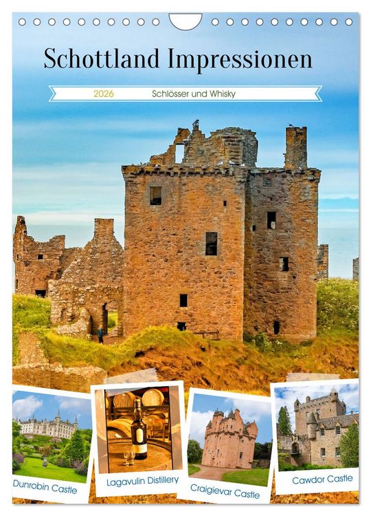 Produktbild: Schottland Impressionen - Schl&ouml;sser und Whisky (Wandkalender 2026 DIN A4 hoch), CALVENDO Monatskalender