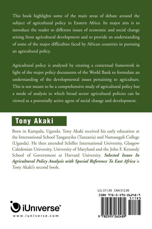 Produktbild: Selected Issues In Agricultural Policy Analysis With Special Reference To East Africa