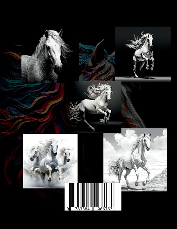 Produktbild: Pferde Malbuch &bdquo;Fotorealistisch&ldquo;.