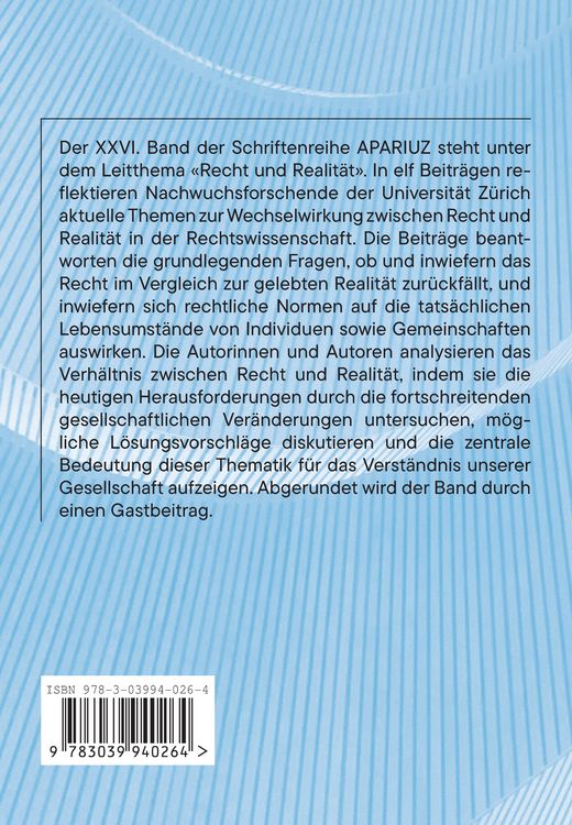 Produktbild: Recht und Realit&auml;t