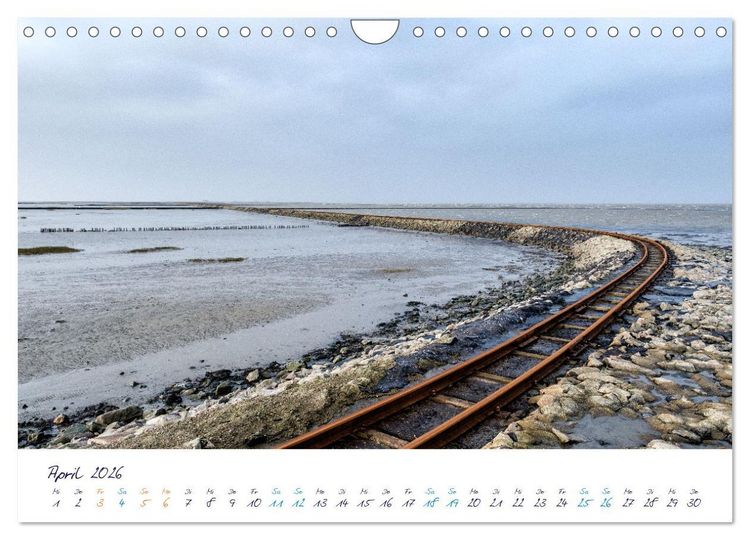 Produktbild: Nordfriesland - weiter Horizont, faszinierende Natur, idyllische St&auml;dte (Wandkalender 2026 DIN A4 quer), CALVENDO Monatskalender