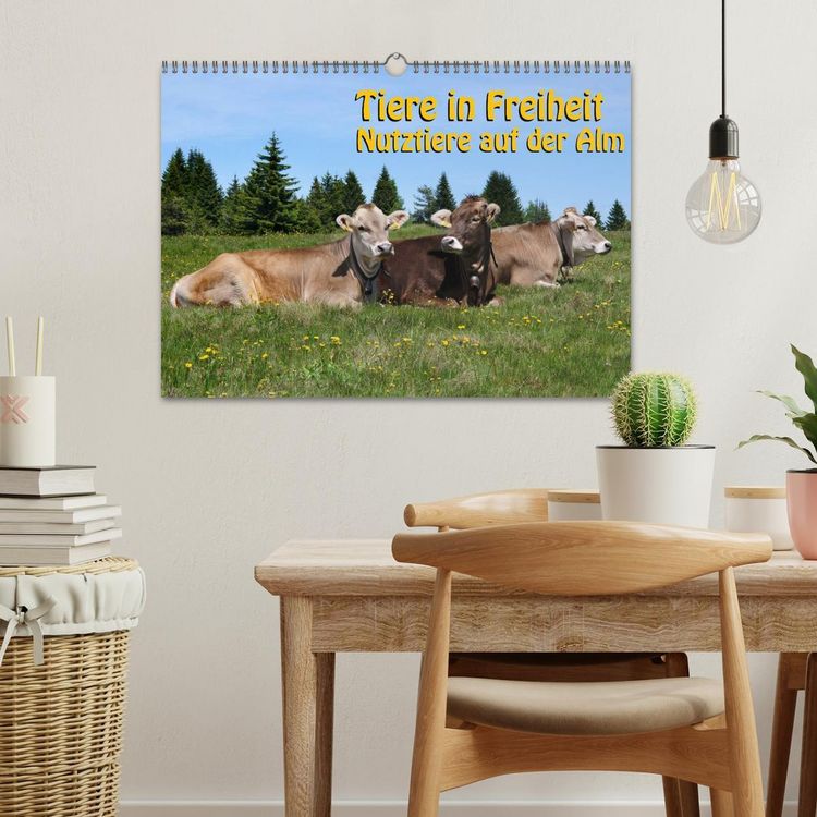 Produktbild: Tiere in Freiheit - Nutztiere auf der Alm (Wandkalender 2026 DIN A3 quer), CALVENDO Monatskalender