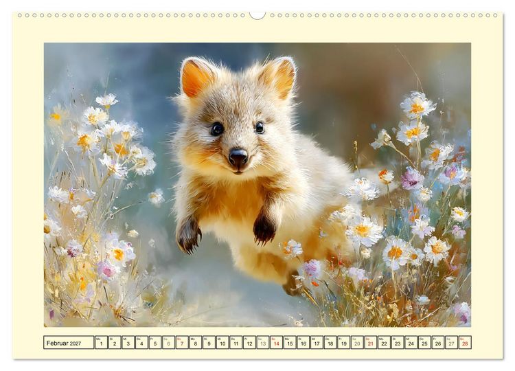 Produktbild: Quokkas. Kleine Gl&uuml;cksboten von Rottnest Island (Wandkalender 2027 DIN A2 quer), CALVENDO Monatskalender