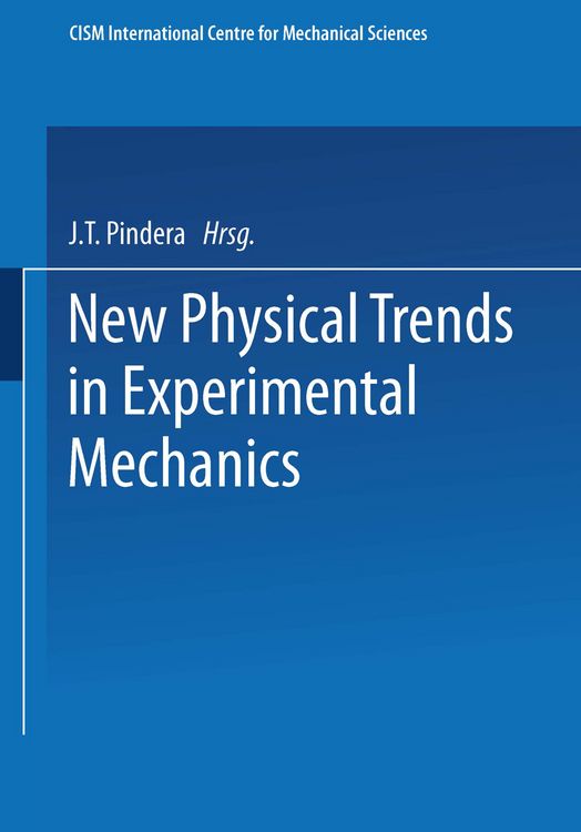 Produktbild: New Physical Trends in Experimental Mechanics