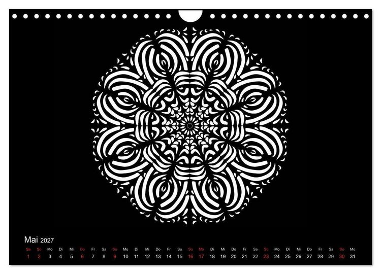 Produktbild: Entspannung und Ruhe durch Mandalas (Wandkalender 2027 DIN A4 quer), CALVENDO Monatskalender