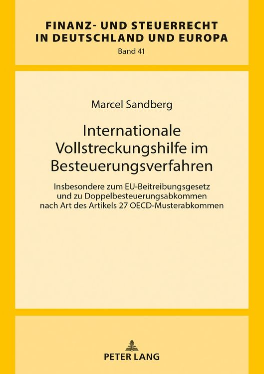 Produktbild: Internationale Vollstreckungshilfe im Besteuerungsverfahren