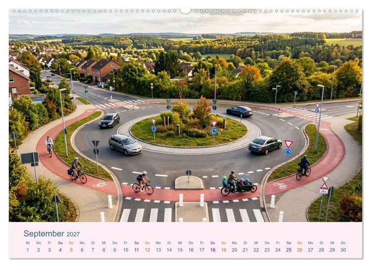 Produktbild: Roundabouts - Kreisverkehre (Wandkalender 2027 DIN A2 quer), CALVENDO Monatskalender
