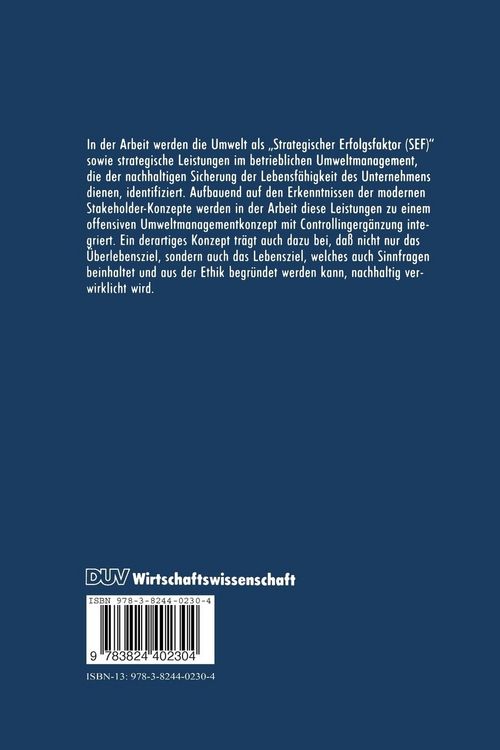 Produktbild: Strategische Leistungen im Umweltmanagement