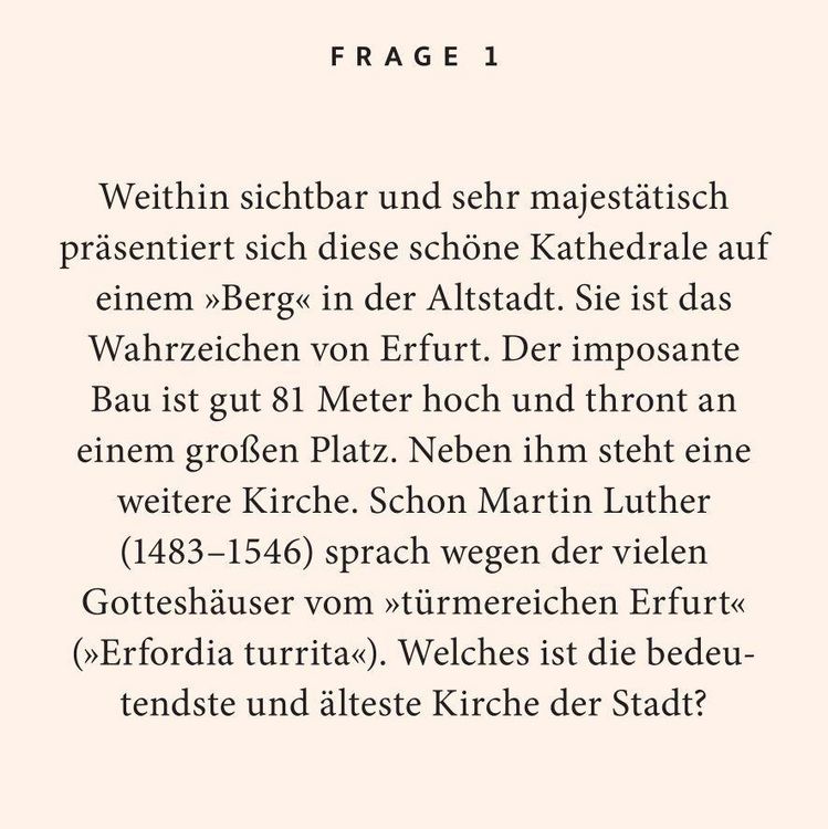 Produktbild: Erfurt-Quiz
