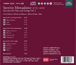 Produktbild: Mercadante: Quartette f&uuml;r Fl&ouml;te und Streicher Vol.