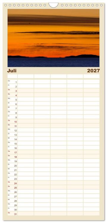 Produktbild: Familienplaner 2027 - Finnlands raue Sch&ouml;nheit mit 5 Spalten (Wandkalender, 21 x 45 cm) CALVENDO