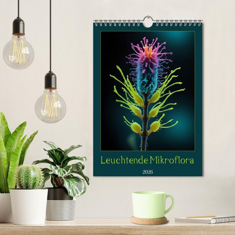 Produktbild: Leuchtende Mikroflora (Wandkalender 2026 DIN A4 hoch), CALVENDO Monatskalender
