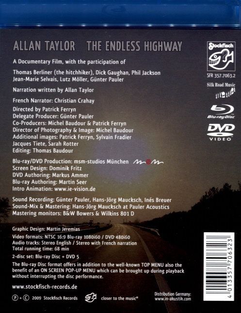 Produktbild: Allan Taylor - The Endless Highway (+ DVD)