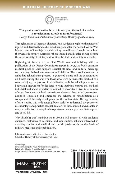Produktbild: War, disability and rehabilitation in Britain