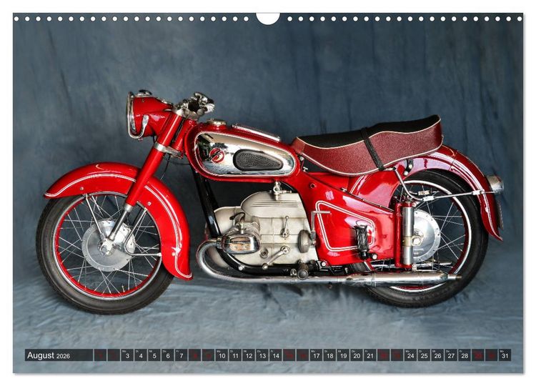 Produktbild: Deutsche Motorrad - Legenden - Rollende Kunstwerke aus alten Zeiten (Wandkalender 2026 DIN A3 quer), CALVENDO Monatskalender
