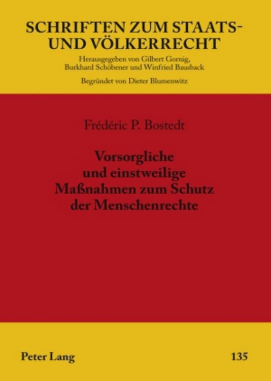 Produktbild: Vorsorgliche und einstweilige Ma&szlig;nahmen zum Schutz der Menschenrechte