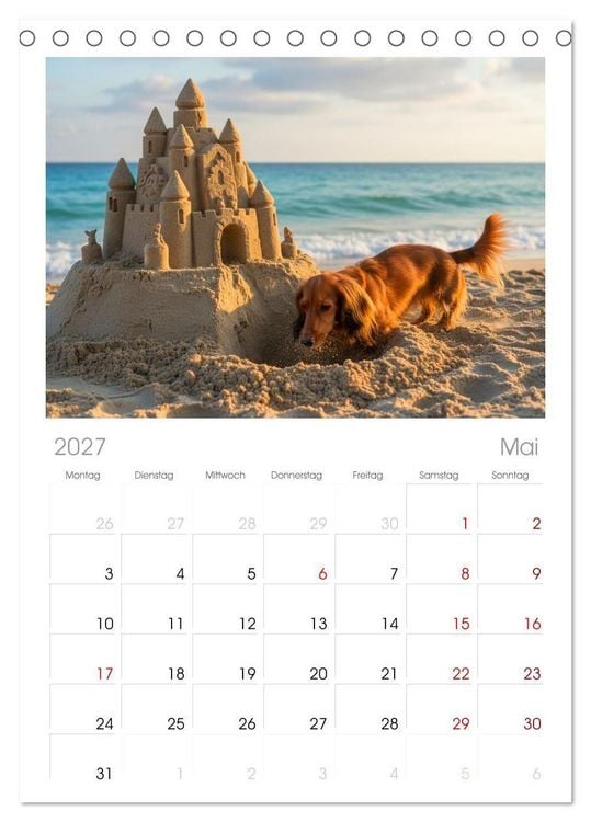 Produktbild: Tischplaner 2027 - Ideen in den Sand gesetzt (A5 Tischkalender zum Aufstellen) CALVENDO