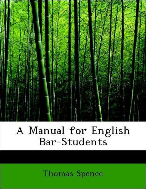 Produktbild: Spence, T: Manual for English Bar-Students