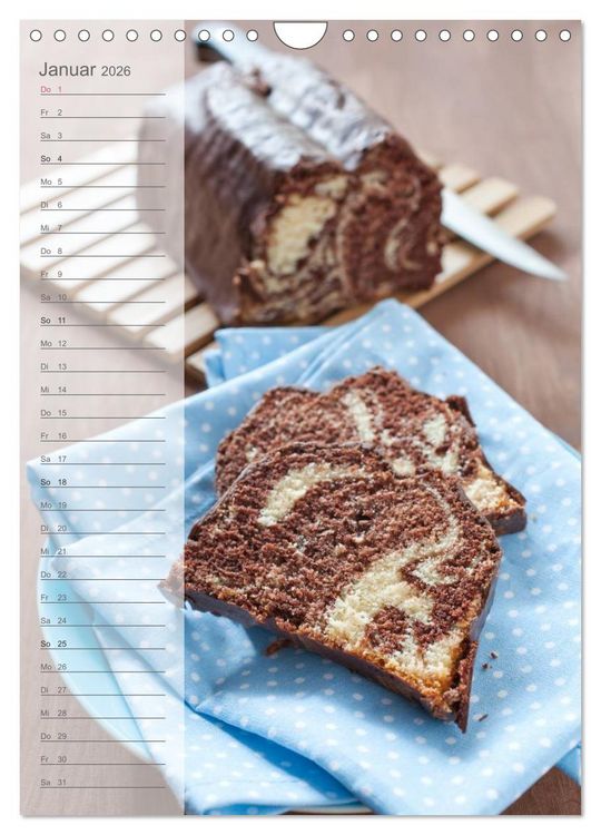 Produktbild: Geb&auml;ck und Kuchen K&uuml;chenplaner (Wandkalender 2026 DIN A4 hoch), CALVENDO Monatskalender