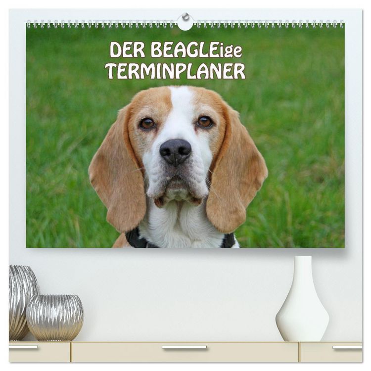 Produktbild: DER BEAGLEige TERMINPLANER (hochwertiger Premium Wandkalender 2026 DIN A2 quer), Kunstdruck in Hochglanz