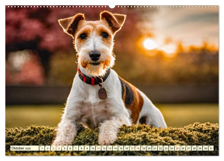 Produktbild: Drahthaar-Foxterrier (Wandkalender 2026 DIN A2 quer), CALVENDO Monatskalender