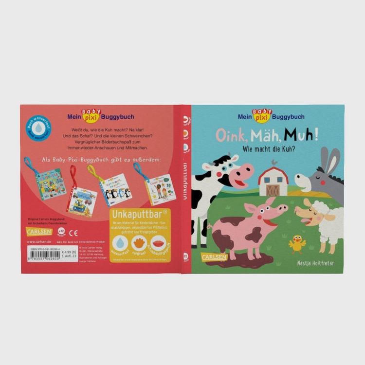Produktbild: Baby Pixi (unkaputtbar) 140: Mein Baby-Pixi-Buggybuch: Oink, M&auml;h, Muh!