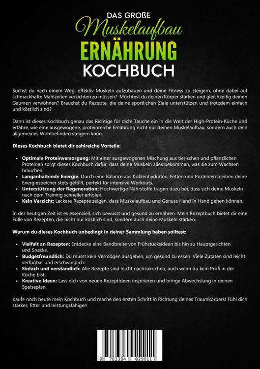 Produktbild: Das gro&szlig;e Muskelaufbau Ern&auml;hrung Kochbuch