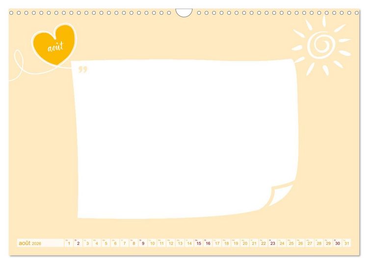 Produktbild: 12 d&eacute;clarations d'amour - calendrier de bricolage (Calendrier mural 2026 DIN A3 vertical), CALVENDO calendrier mensuel