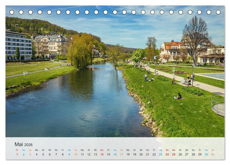 Produktbild: Bad Kissingen - Welterbe-Kurstadt (Tischkalender 2026 DIN A5 quer), CALVENDO Monatskalender