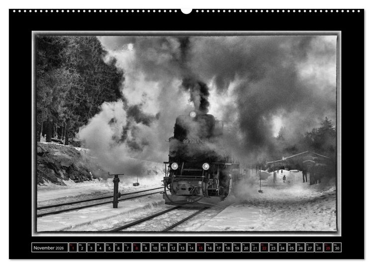 Produktbild: Unter Dampf - Eisenbahnromantik im Harz (Wandkalender 2026 DIN A2 quer), CALVENDO Monatskalender