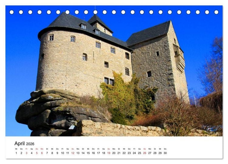 Produktbild: Deutschlands Burgen - Burgen, Schl&ouml;sser und Ruinen (Tischkalender 2026 DIN A5 quer), CALVENDO Monatskalender