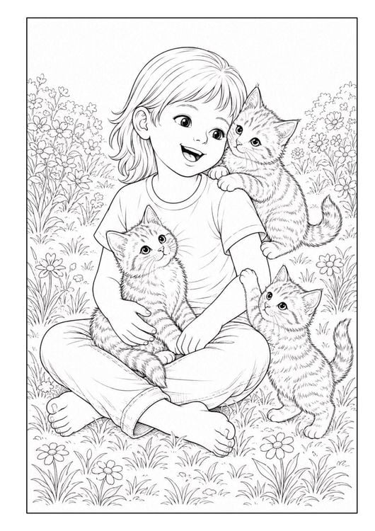 Produktbild: Katzen Malbuch f&uuml;r Kinder ab 8 Jahren und Erwachsene mit 50 detailreichen Ausmalmotiven