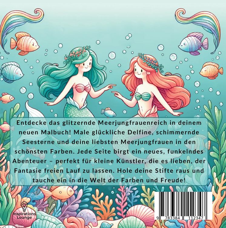 Produktbild: Meerjungfrauen-Malbuch mit 55 Fantasievollen Ausmalvorlagen f&uuml;r M&auml;dchen!