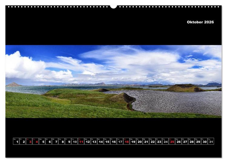 Produktbild: Island 2026 Landschaftspanoramen (hochwertiger Premium Wandkalender 2026 DIN A2 quer), Kunstdruck in Hochglanz