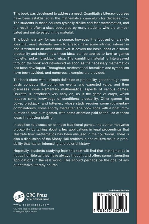 Produktbild: Quantitative Literacy Through Games and Gambling