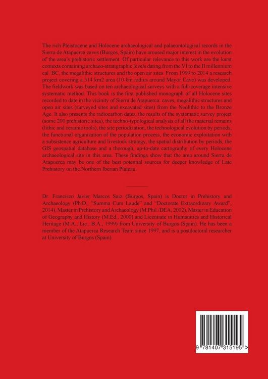 Produktbild: La Prehistoria Reciente del entorno de la Sierra de Atapuerca (Burgos, Espa&ntilde;a)
