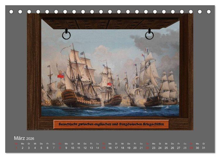 Produktbild: 500 Jahre unter Segeln - von der GOLDEN HIND zur KERSHONES (Tischkalender 2026 DIN A5 quer), CALVENDO Monatskalender