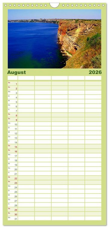 Produktbild: Familienplaner 2026 - Bulgarien, von Varna bis zum Kap Kaliakra mit 5 Spalten (Wandkalender, 21 x 45 cm) CALVENDO
