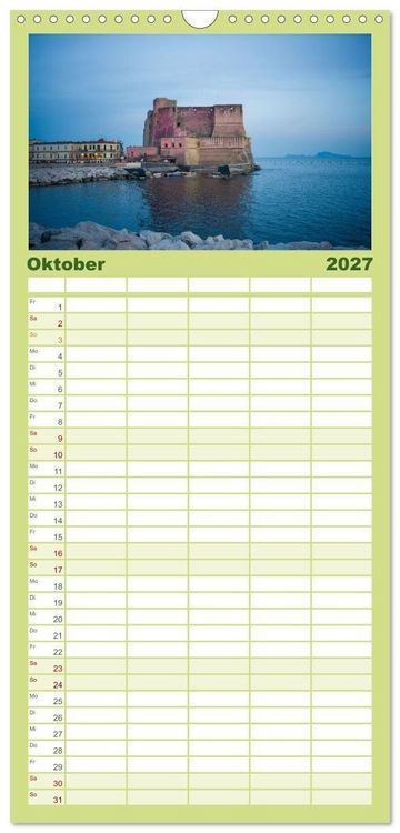 Produktbild: Familienplaner 2027 - Wundersch&ouml;nes Neapel - Bella Napoli mit 5 Spalten (Wandkalender, 21 x 45 cm) CALVENDO
