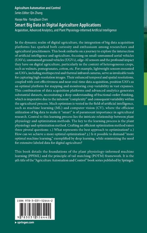 Produktbild: Smart Big Data in Digital Agriculture Applications