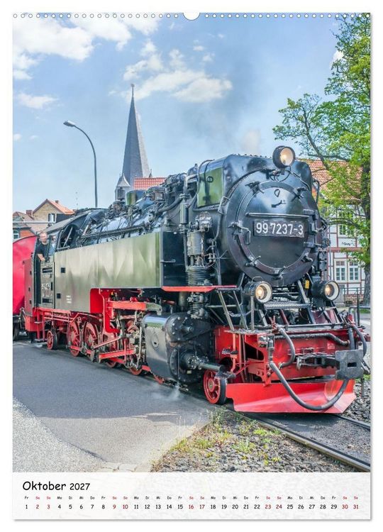 Produktbild: Mit der Dampflok durch den Harz (Wandkalender 2027 DIN A2 hoch), CALVENDO Monatskalender