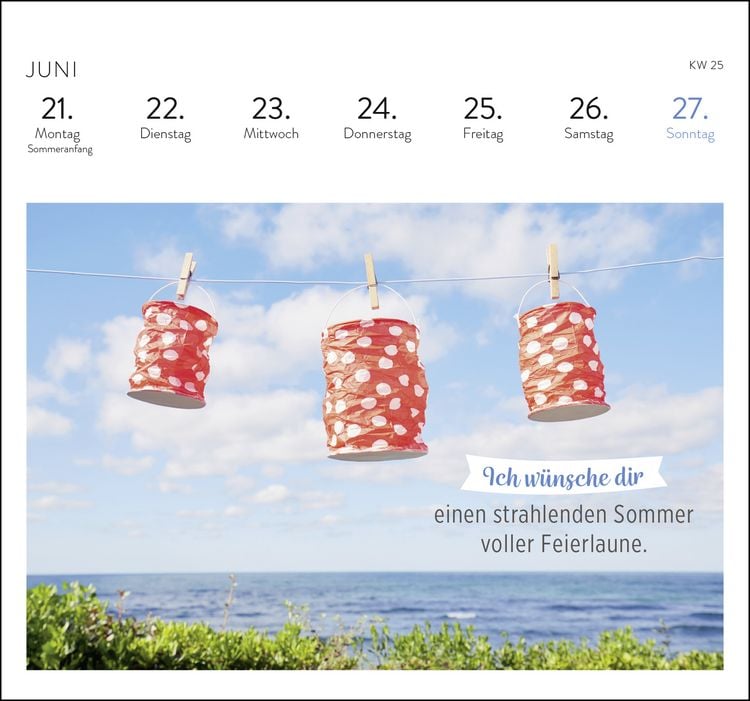 Produktbild: Postkartenkalender 2027: Was ich dir w&uuml;nsche f&uuml;r jeden Tag